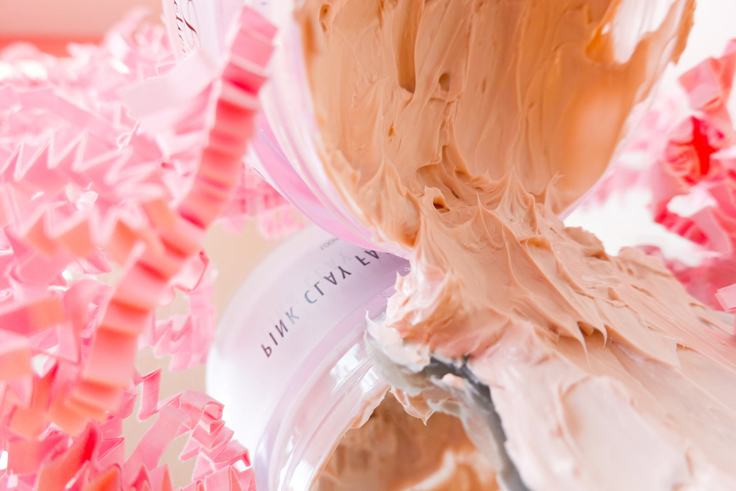 pink clay face mask